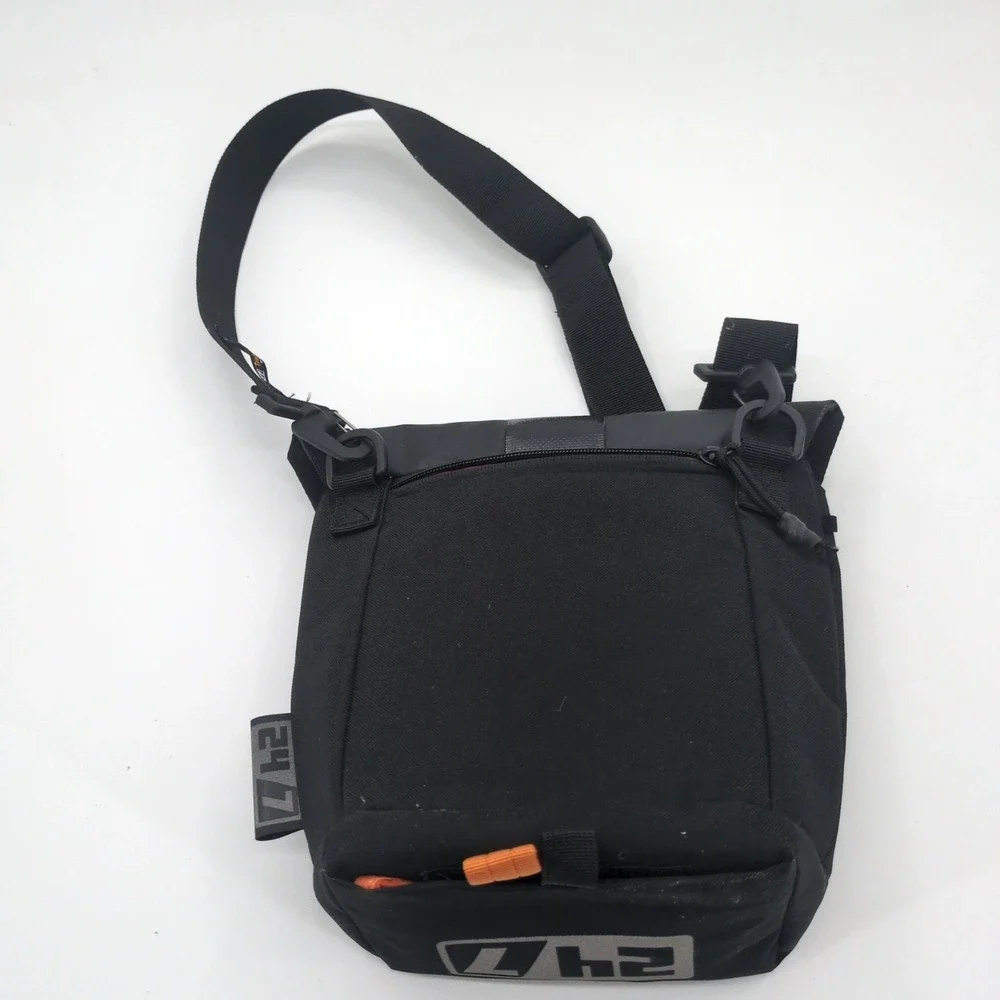24/7 Traffic Collection Camera Bag - Small Holster Case Black Orange Webbing